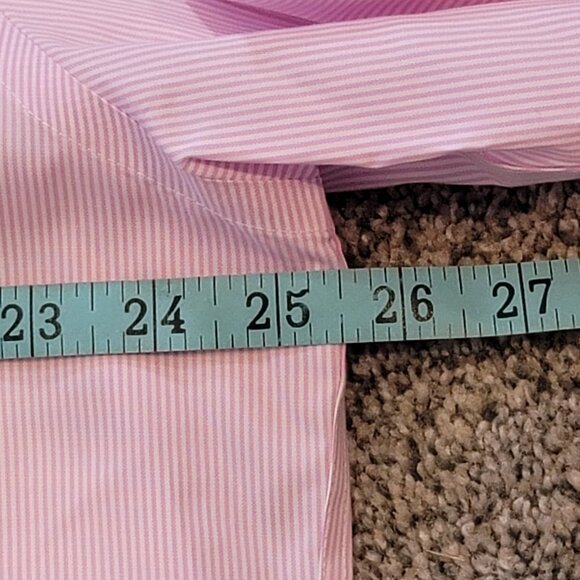 **Men's Untuckit Pink white Pinstripe Button down Shirt XX- Large, Nice *** - Picture 5 of 11
